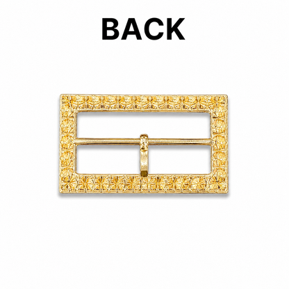 Luxury Gold Rhinestone Rectangular Fashion Buckle (1 piece)