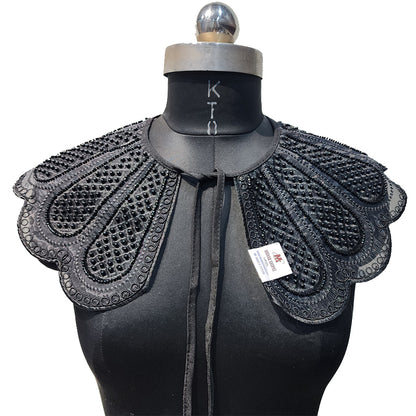 Gorgeous Black Color Pearl work Cape
