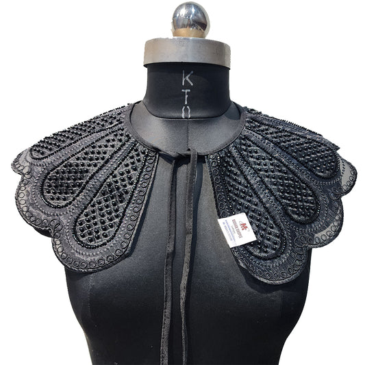 Gorgeous Black Color Pearl work Cape