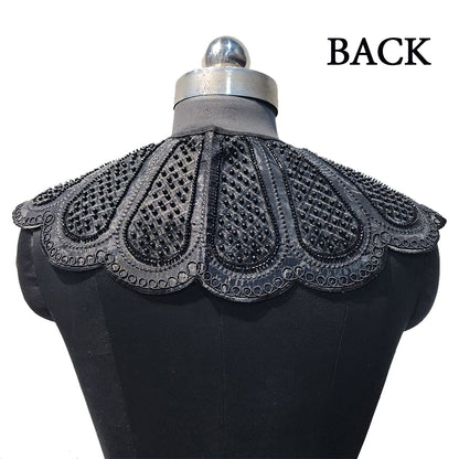 Gorgeous Black Color Pearl work Cape