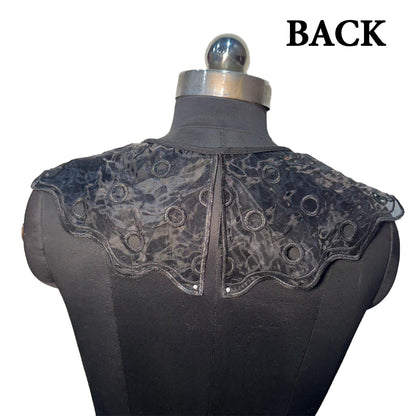 Classic Black Organza Base Cape