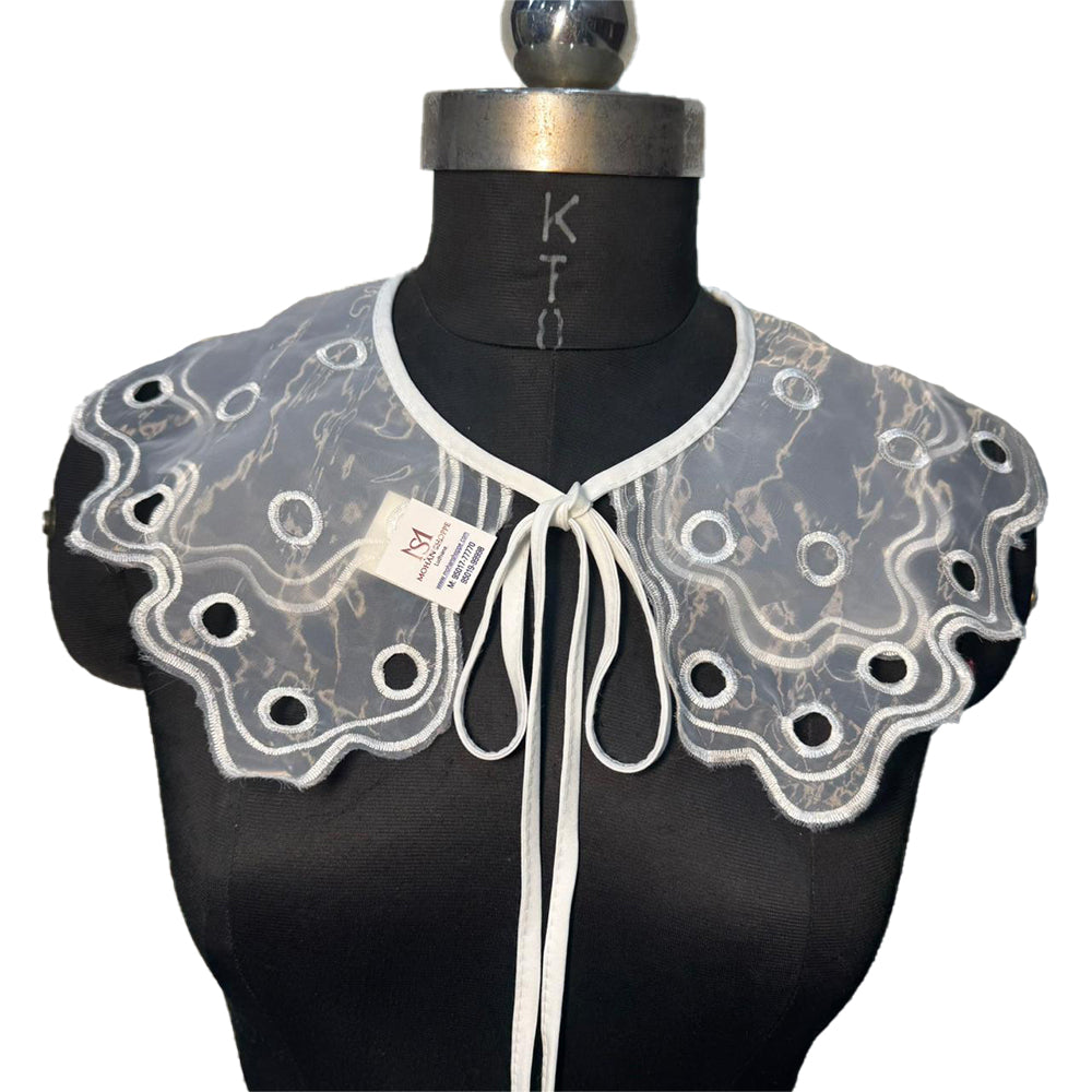 Classic White Organza Base Cape