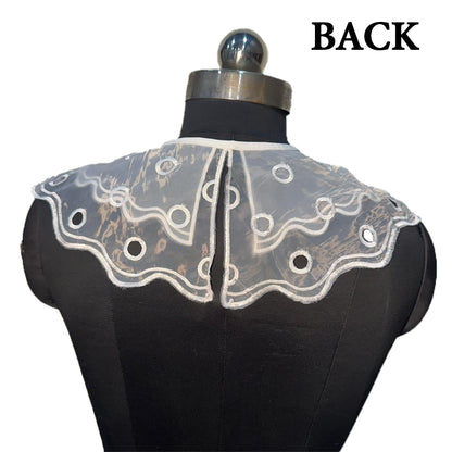 Classic White Organza Base Cape
