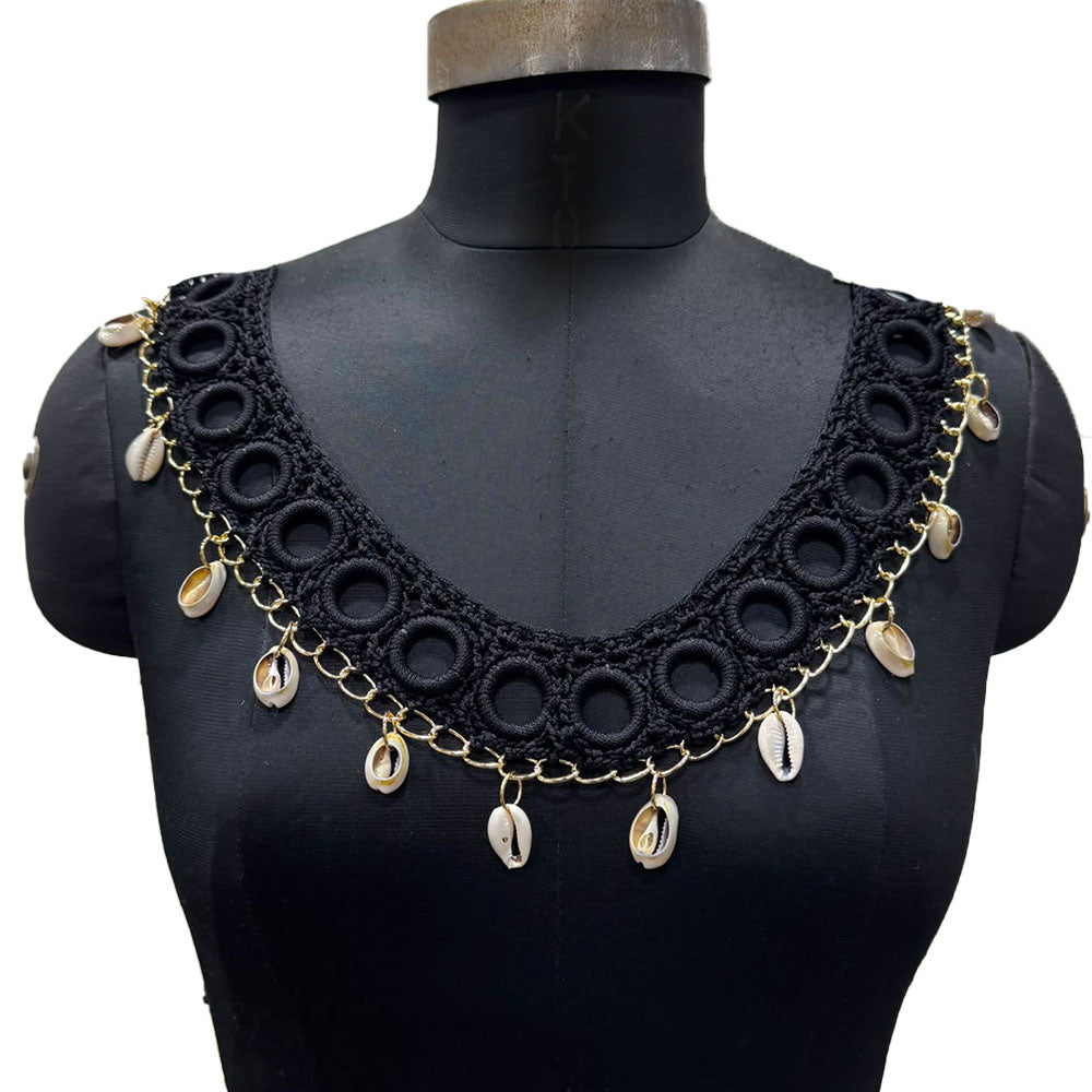 Fancy Cowrie Shell Decorative Neckline Patch