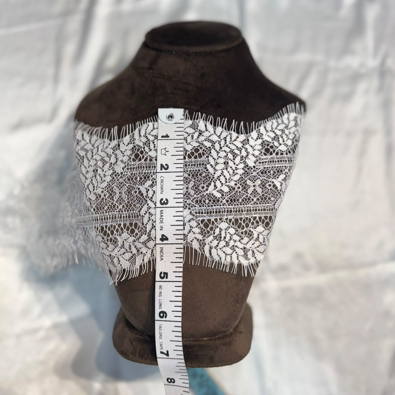 White Floral Decorative Chantilly Lace Border