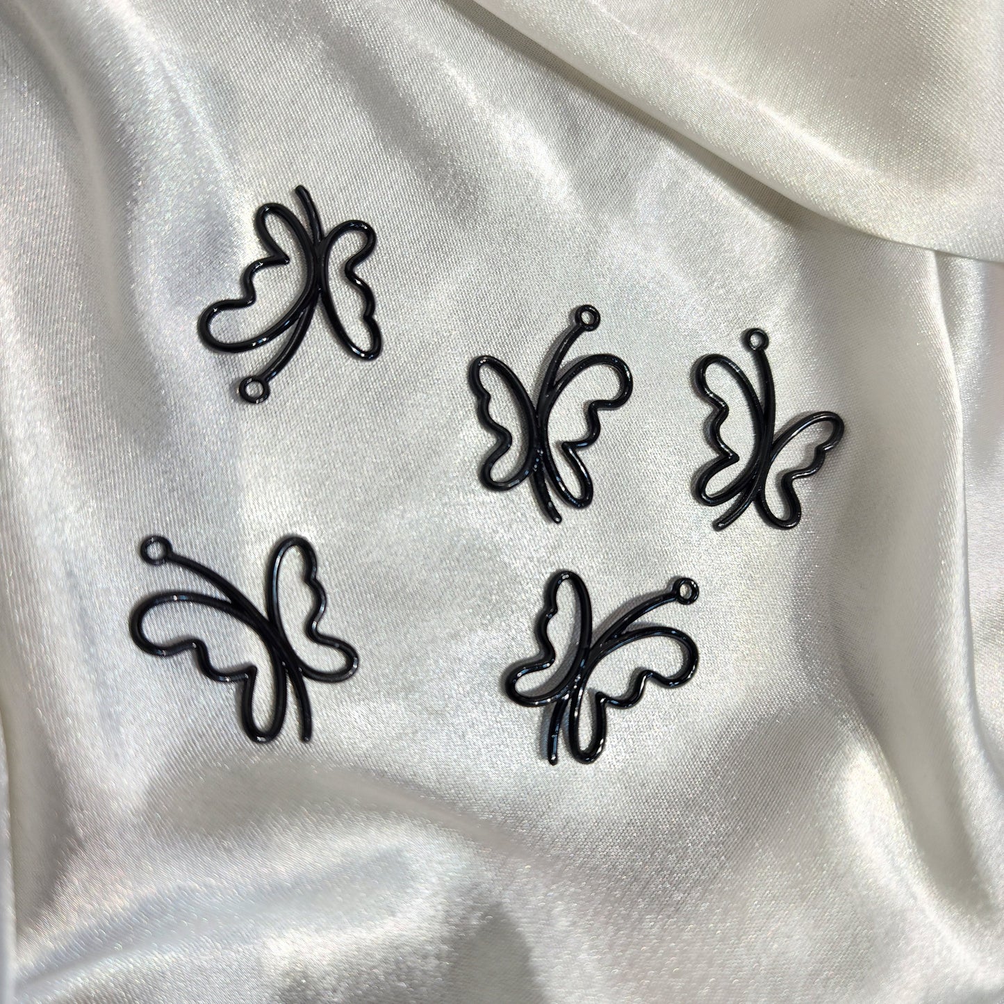 Butterfly Shaped Fancy Charms 5 Pieces
