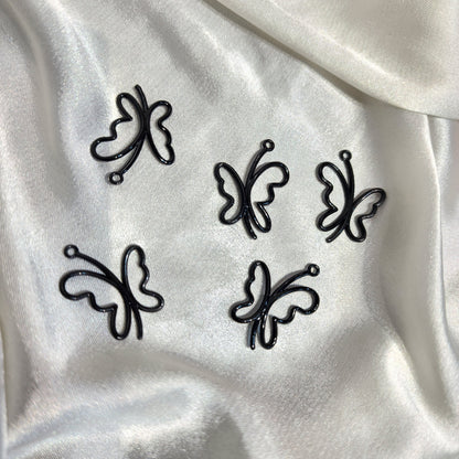 Butterfly Shaped Fancy Charms 5 Pieces
