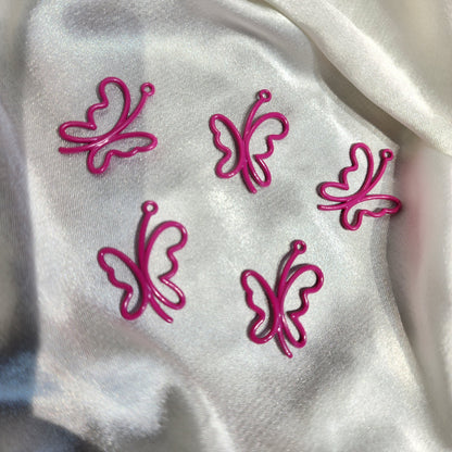 Butterfly Shaped Fancy Charms 5 Pieces