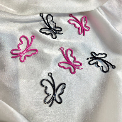Butterfly Shaped Fancy Charms 5 Pieces