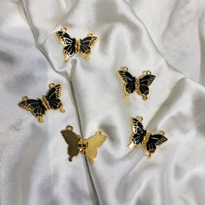 Butterfly Shaped Magnetic Openable Charms 5 Pieces