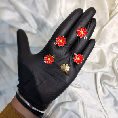 Flower Shaped Fancy Charms 5 Pieces
