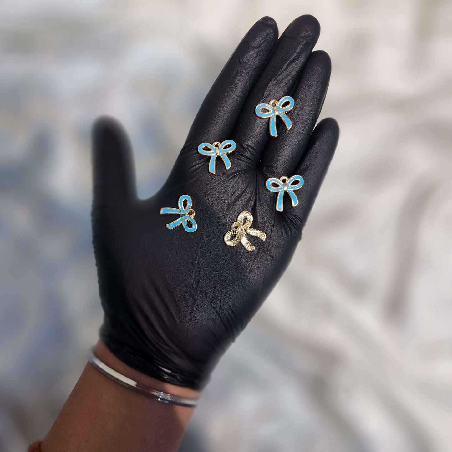 Bow Shaped Fancy Charms 5 Pieces