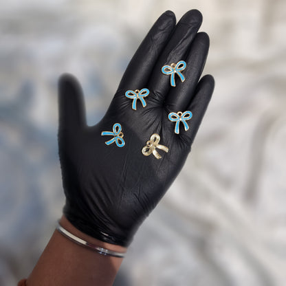 Bow Shaped Fancy Charms 5 Pieces