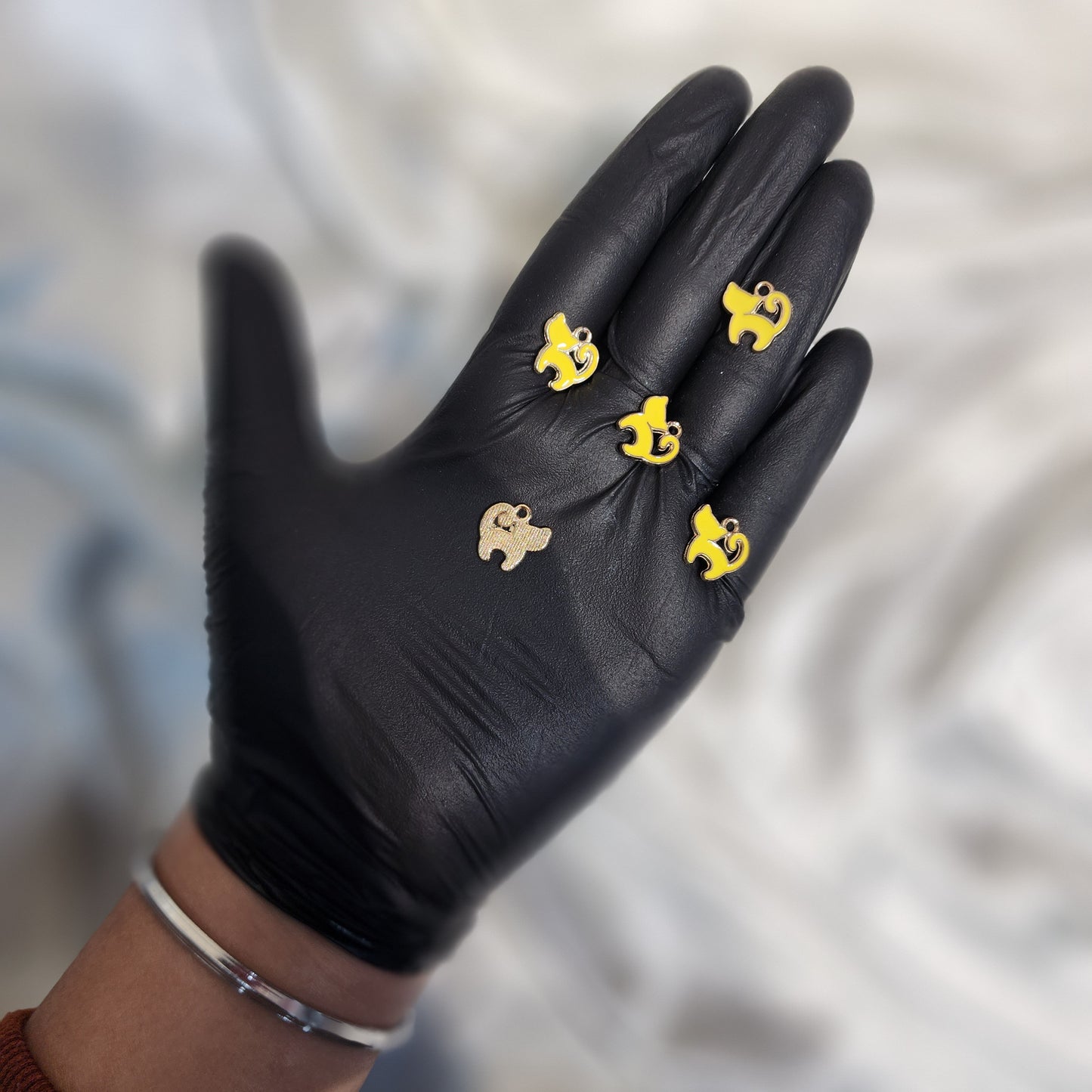 Cat Shaped Fancy Charms 5 Pieces
