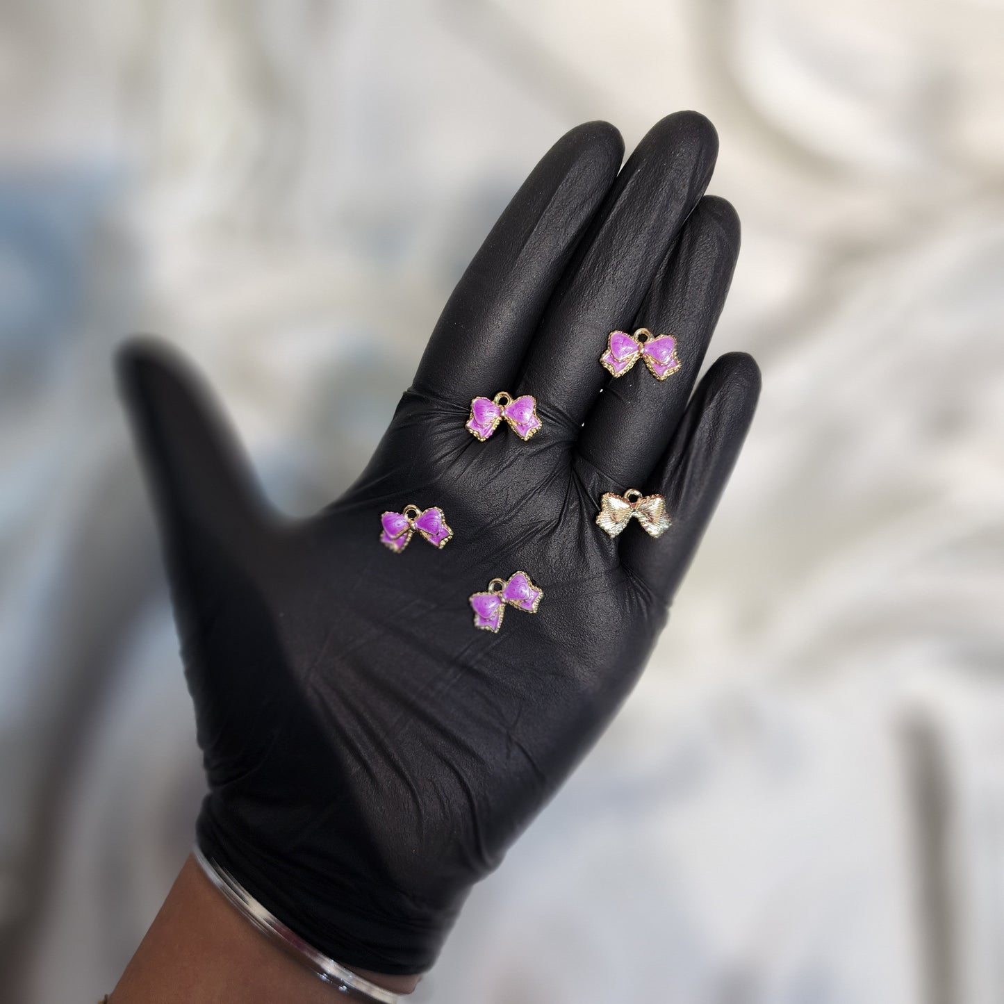 Bow Shaped Fancy Charm 5 Pieces