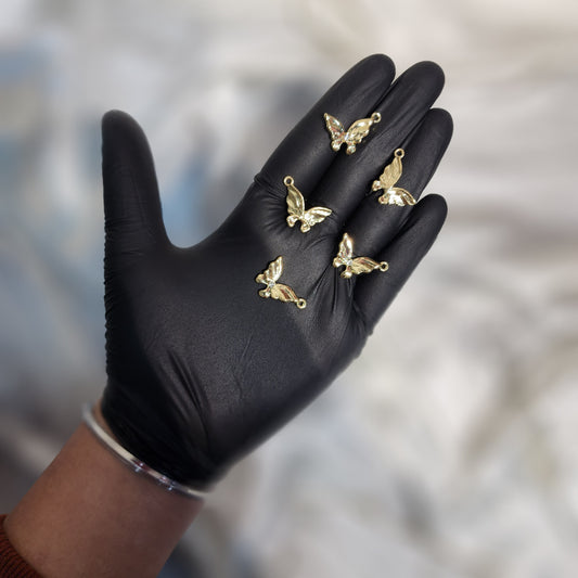 Golden Color Designer Butterfly Charms 5 Pieces