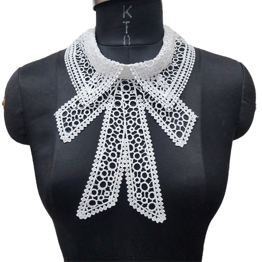 White color Fancy Cotton Collar with back button