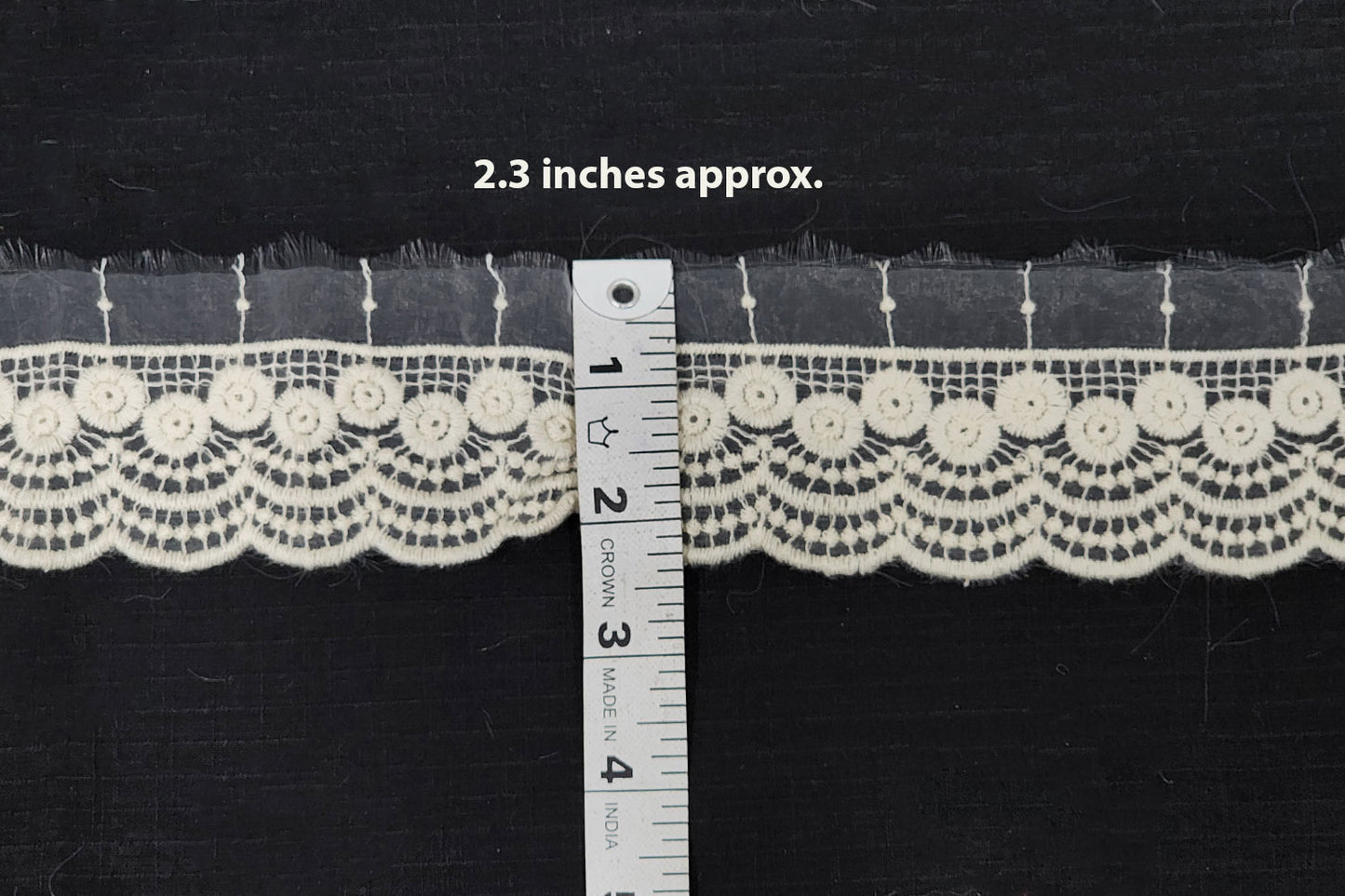 Off White Dyeable Scallop Lace