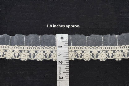 Off White Dyeable Lace Organza Base