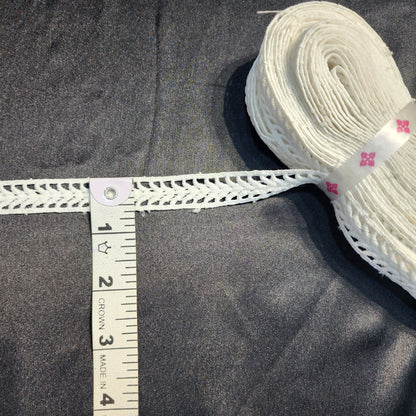 White Color GPO lace with leaf design
