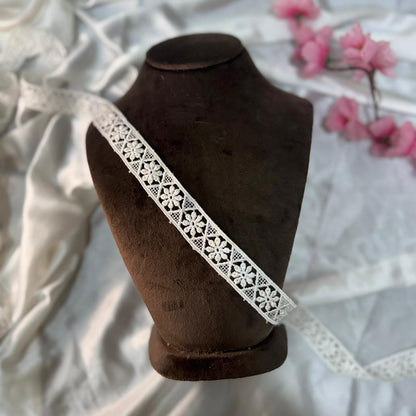 White Floral Cotton Lace Border