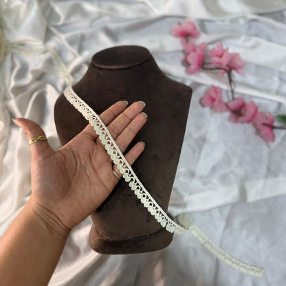 Vanilla Color Cotton Lace Border