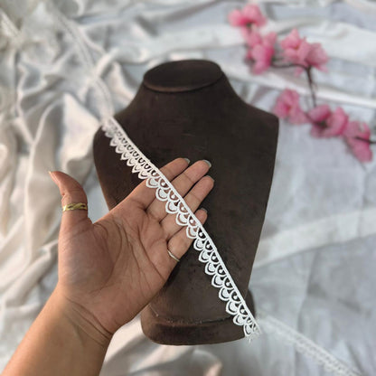 Designer White Embroidery Lace Border