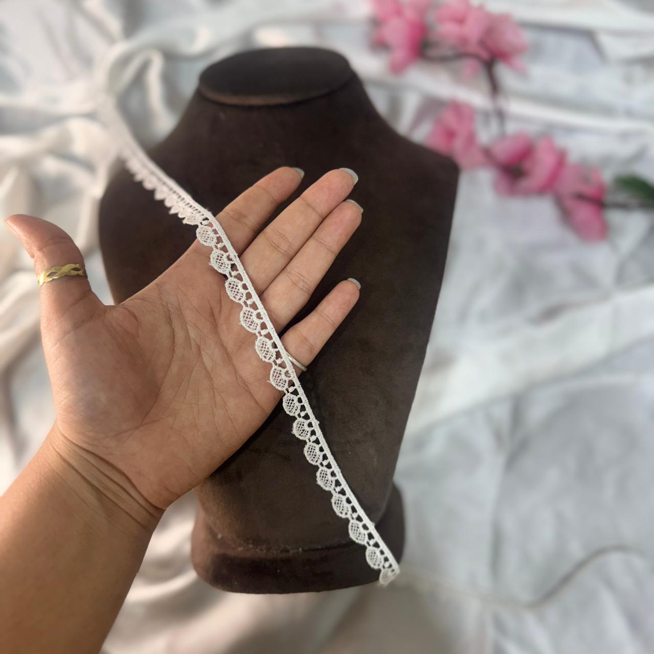 Fancy White Decorative Cotton Lace