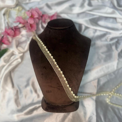 Luxury Pearl Work Sewing Lace Border