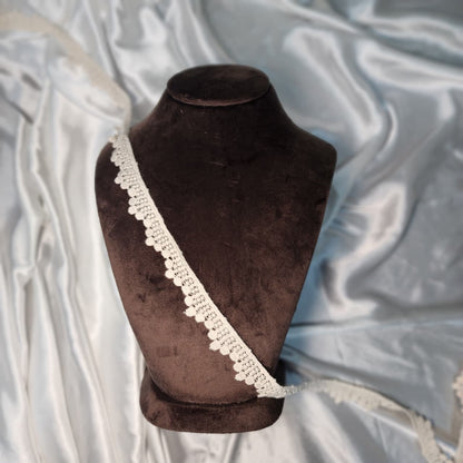 Fancy Off-White Decorative Cotton Lace Trim