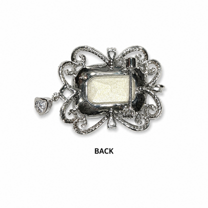 Premium Crystal Embellished Blue Brooch Pin Pack of 1 Piece