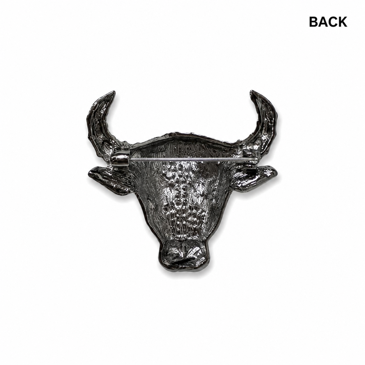Luxury Black Bull Rhinestone Statement Brooch