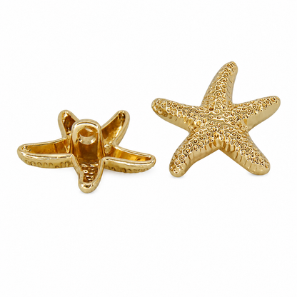 5 Pc Golden Star Shaped Buttons Style Metal Shank Sewing Accessories
