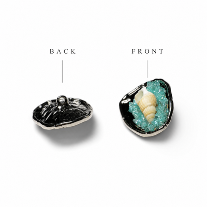 Pack of 3 Pieces Coastal Seashell Embellished Buttons