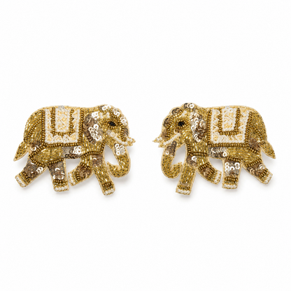 Indian Ethnic Elephant Embroidery Patch 2 Pieces