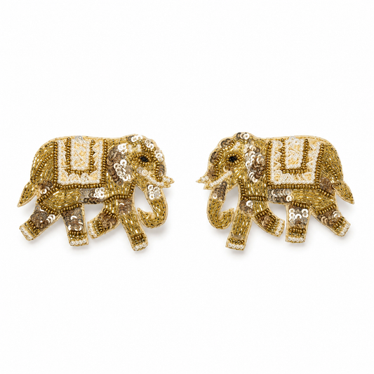 Indian Ethnic Elephant Embroidery Patch 2 Pieces