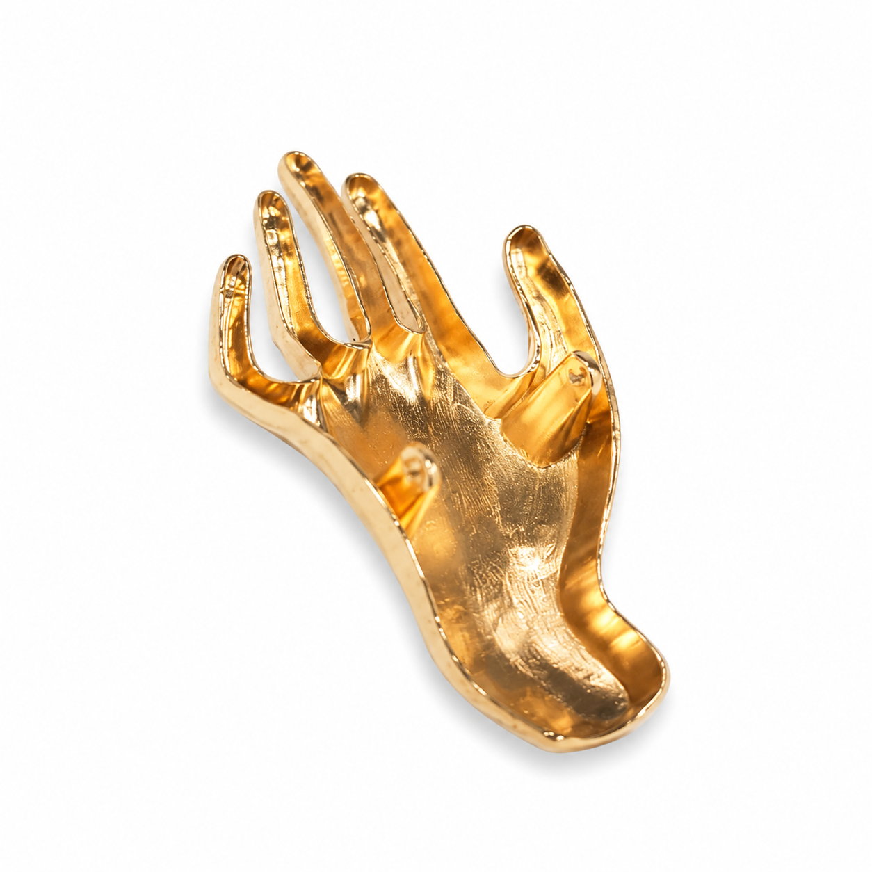 Artistic Hand Shaped Brass Button – Premium Gold Finish Fashion Button