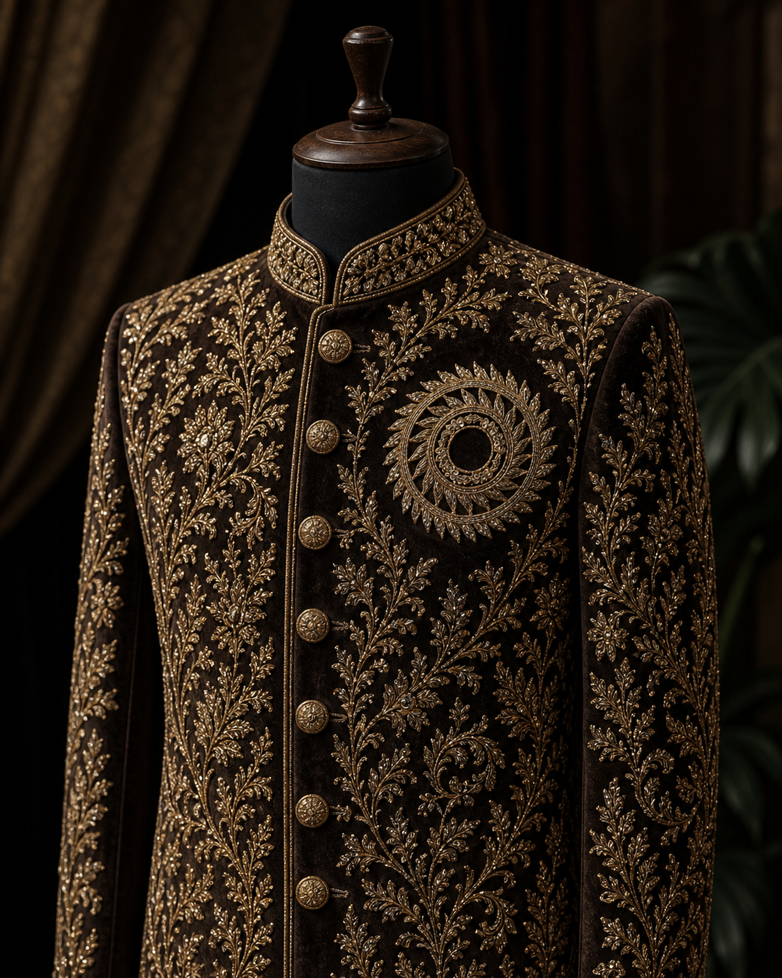 Premium Round Dabka Embellished Patches (1 Piece)