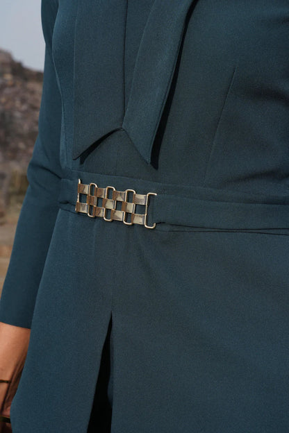Mohan Shoppe Golden Metal Buckle for Cardigans Bellies Dresses Belts