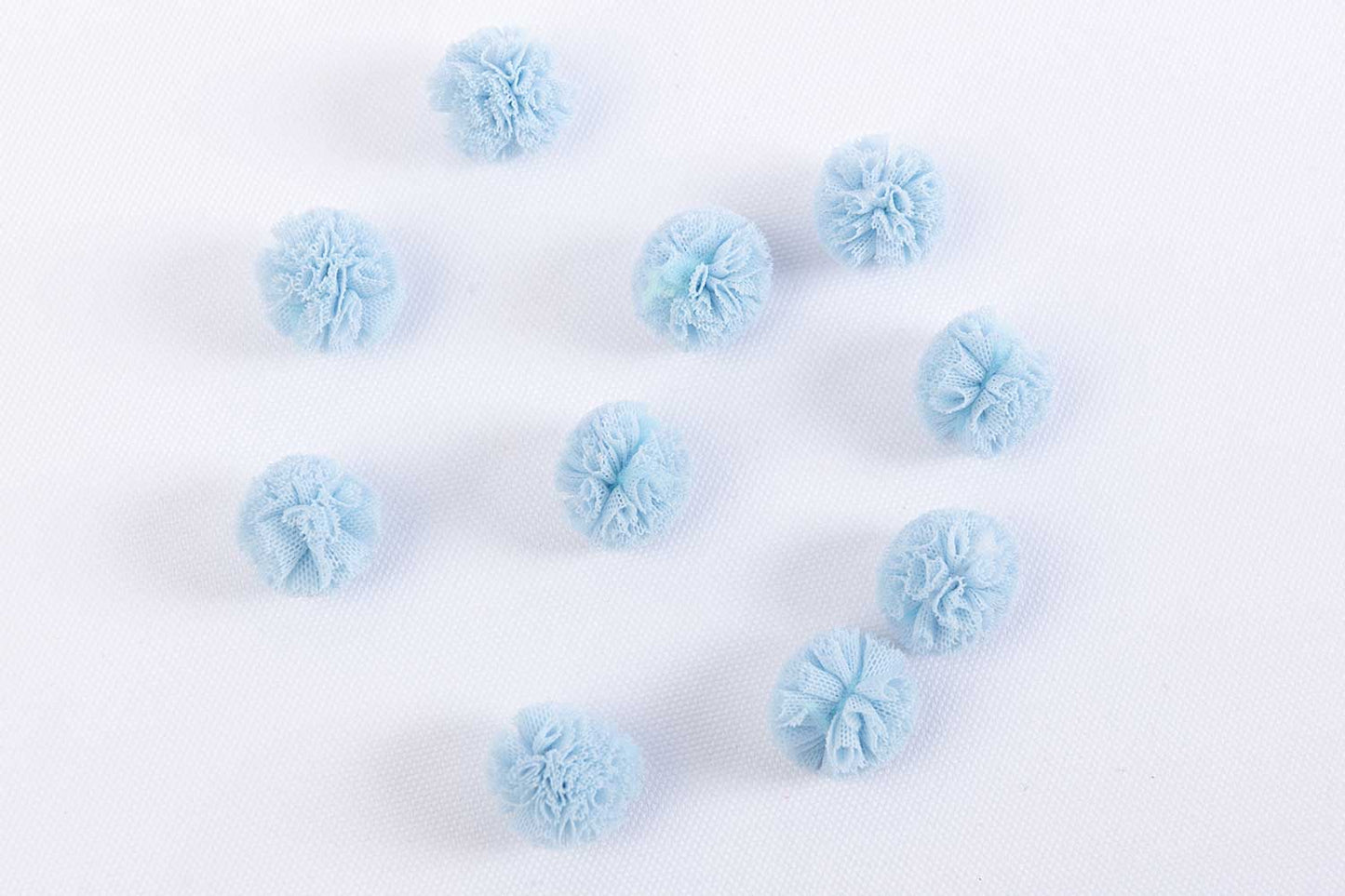 Decorative Net Mini Fabric Flowers