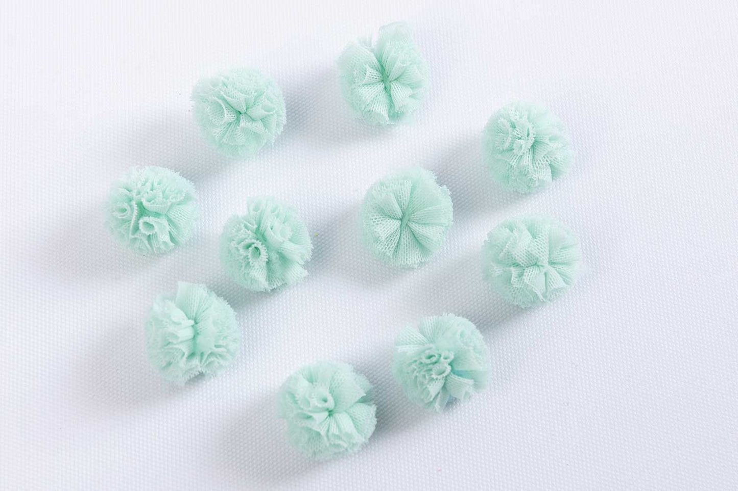 Decorative Net Mini Fabric Flowers
