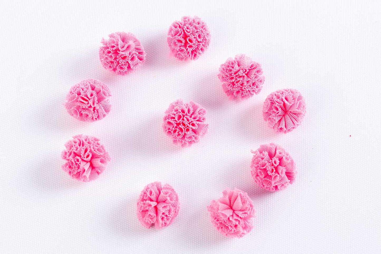 Decorative Net Mini Fabric Flowers