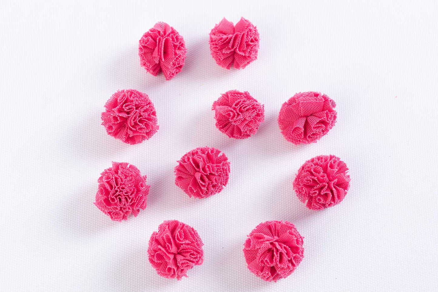 Decorative Net Mini Fabric Flowers