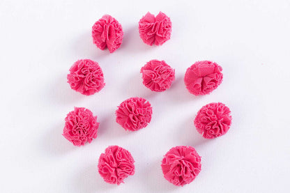 Decorative Net Mini Fabric Flowers