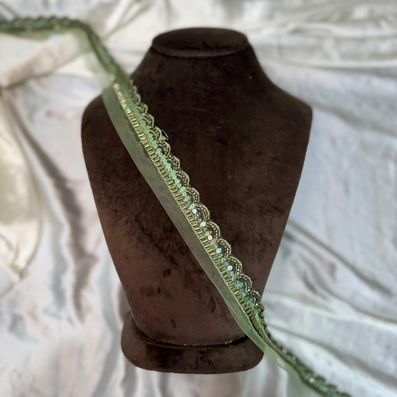 Classic Beads work Designer Lace Border