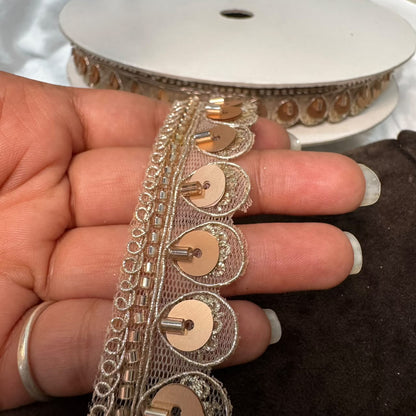 Elegant Golden Floral Decorative Lace