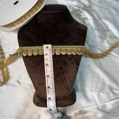 Elegant Golden Floral Decorative Lace