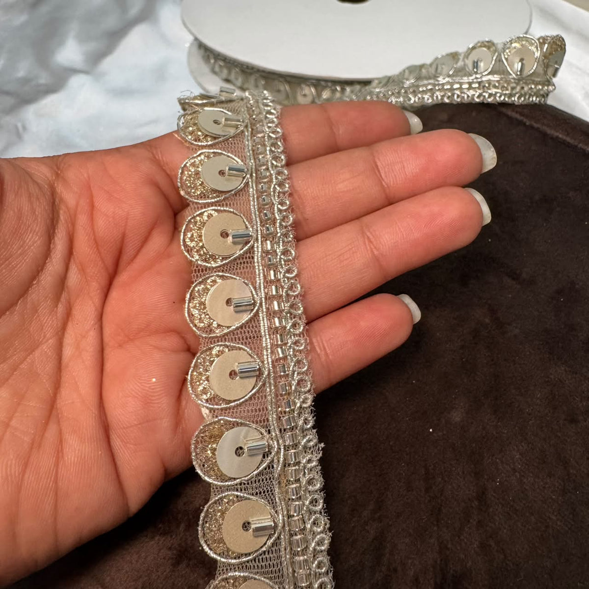 Elegant Golden Floral Decorative Lace