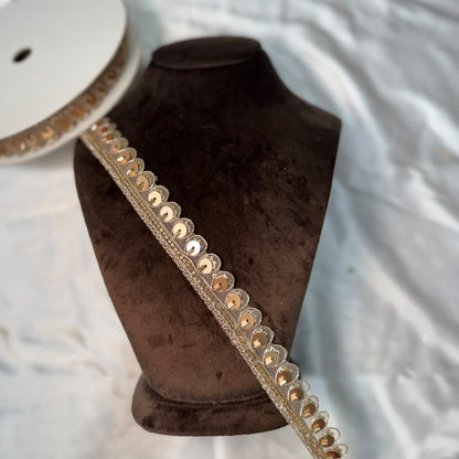 Elegant Golden Floral Decorative Lace