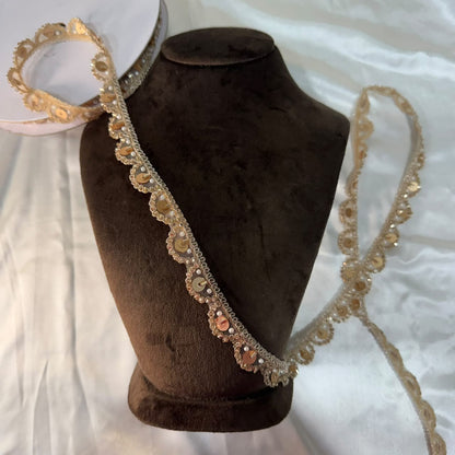 Pearl & Sequin Embellished Decorative Lace